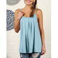 thumbnail image 4 of Doublju Women's Front Pleated Cami Tank Top with Plus Size, 4 of 5