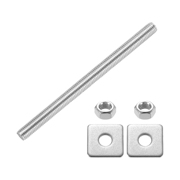 Fully Threaded Rod, M10 x 140mm 304 Stainless Steel with Nuts Washers