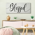 thumbnail image 2 of Stupell Industries Blessed Phrase Bold Cursive Faith Based Typography Canvas Wall Art, 20 x 48, Design by Daphne Polselli, 2 of 6