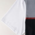 thumbnail image 5 of Men's Casual Lightweight Interlock T Shirts with Short Sleeve Crew Neck Color Block Graphic Tees Shirt Summer Tops Gray, 5 of 9