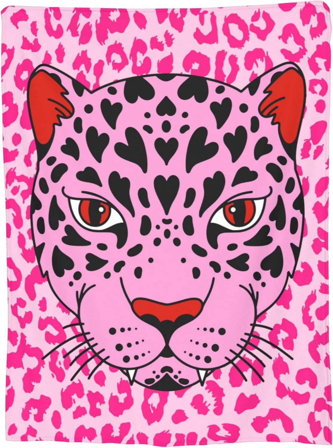 Cheetah Print Blanket Gifts for Kids Adults Soft Warm Lightweight Cozy Pink Leopard Throw Blankets for Bed Living Room Sofa Couch Birthday Decor 50x60in