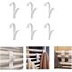 thumbnail image 1 of 6 Pieces Universal Towel Radiator Hook - Plastic, White, 1 of 5