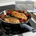 thumbnail image 5 of T-fal Daily Cook Stainless Steel Cookware Collection, 8 Inch and 10.5 Inch Frypan Set, Ocean Blue Handle, 5 of 6