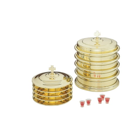 1615 Sb - High Polished Brass Stacking Bread Plate
