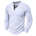 thumbnail image 2 of Camiseta Henley de Larga para Hombre, Informal, con Botones, Suave, Elástica, Básica, con Diseño de Gofre, para Otoño. XXL, 2 of 6
