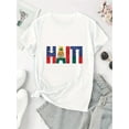 thumbnail image 3 of Motif Drapeau Anglais Imprimé Mode Femme Tendance Col Rond Manches Courtes, T-Shirt de Sport Simple et Décontracté, Haut d'Été Confortable pour Femmes pendant les Vacances, 3 of 8