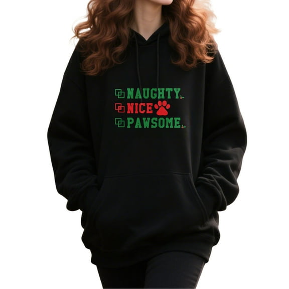 Xmas Christmas Hoodie for Men Women, Holiday Pullover Hooded Sweatshirt, Cozy Cotton Poly Blend, Festive Winter Outfit