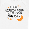 thumbnail image 4 of Inktastic I Love My Little Sister to the Moon and Back Boys or Girls Baby Bodysuit, 4 of 5
