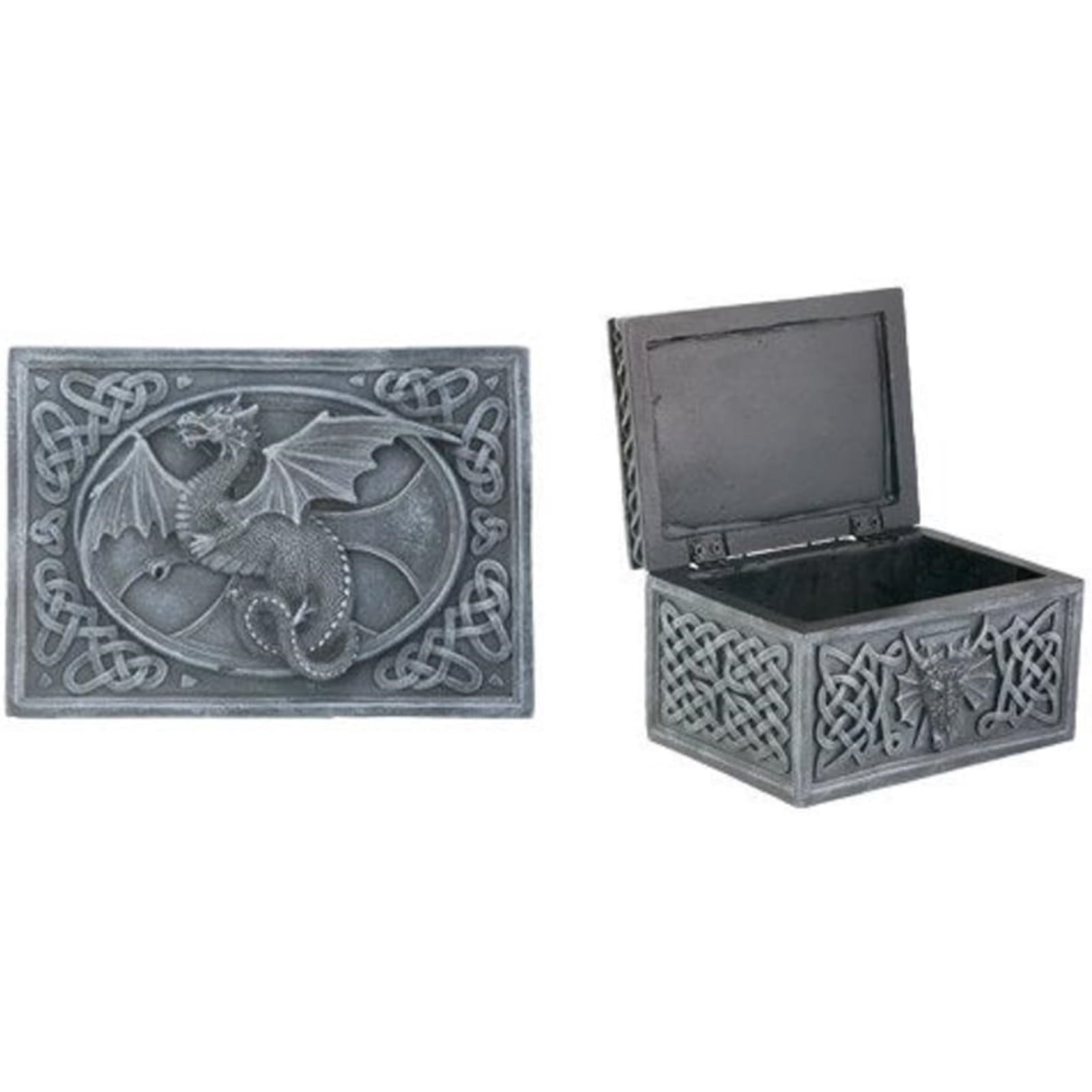 Dragon Celtic Jewelry Box Collectible Tribal Container Sculpture