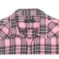 thumbnail image 3 of Men's Casual Flannel Plaid Shirt Sleeveless Cotton Plus Size Vest Black&Pink M, 3 of 4