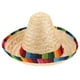 thumbnail image 1 of Sombrero de paja mexicano con ribete, accesorio para disfraz mexicano, para adultos y niños, para fiestas, 43 cm de diámetro, color beige, 1 of 7