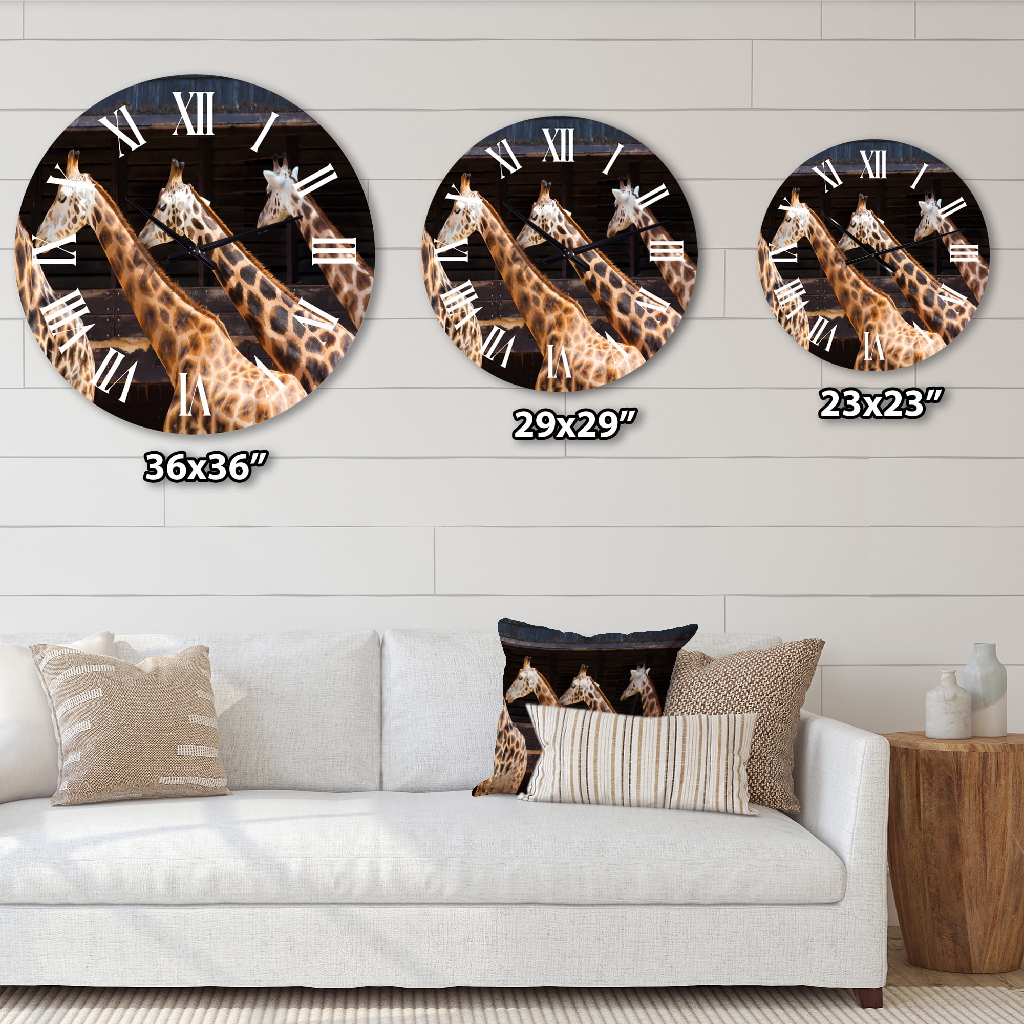 Designart 1 in Quartz Farmhouse Wall Clock
