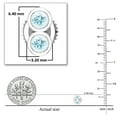 thumbnail image 3 of Dazzlingrock Collection Round Aquamrine Vertical 2 Stone Style Screwback Stud Earrings for Her (Color Blue, Clarity Moderately Included) in 10K White Gold, 3 of 4