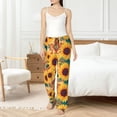 thumbnail image 4 of Pajama Pants Women - Bohemian Sunflower Soft Breathable Sleep & Lounge Pants for Women, Comfy Casual Pj Pants Bottoms with Pockets, 4 of 7