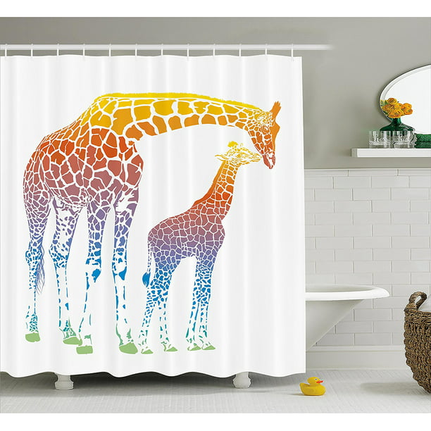 African Animal Fabric Bathroom Decor, Giraffe Bathroom Accessories