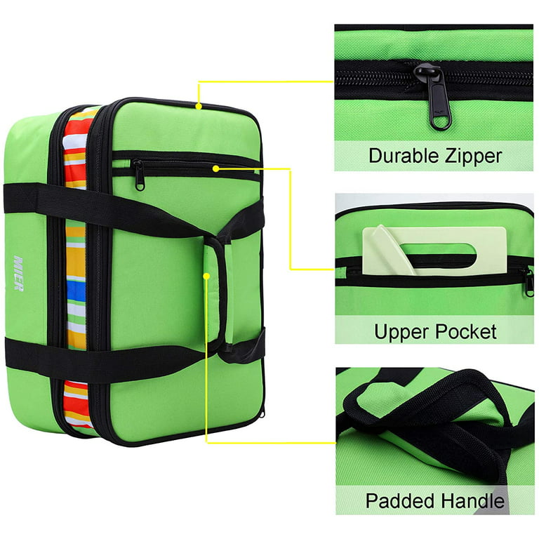 MIER Expandable Lunch Bag Insulated Lunch Box for Men Boys, Green