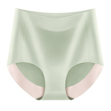 Yuhangmm Women s Panties Breathable Wicking Microfiber Briefs High Waist Ice Silk Seamless Panties For Women Woman Panties