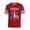 Red, variant on Men's US 250th Anniversary T-Shirt with Jet Smoke Flag and America Strong Text Featuring Star Spangled Sleeves Army Green L