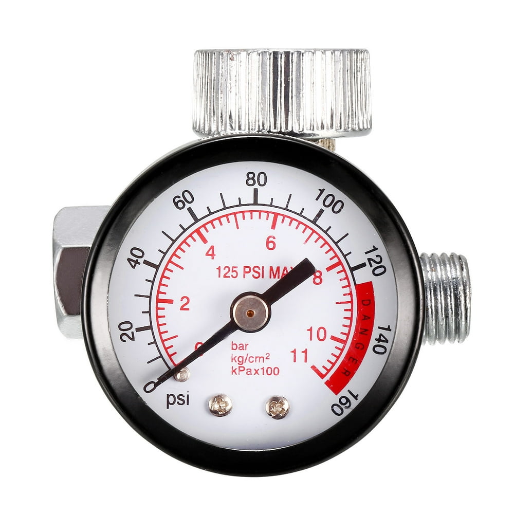 Air Regulator, Air Pressure Regulator Gauge 0160 PSI/011kg/cm2 , 1.4