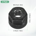 thumbnail image 3 of Uxcell 2-Pack ER11-A(M14) Collet Clamping Nut, 40Cr Steel 0.3 Inch/8mm Hole Dia for ER Milling Chuck Holder, 3 of 6