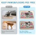 thumbnail image 6 of 2-Pack Dog House Training Mat, Washable and Reusable Puppy Pad with Quick-Dry Surface and Non-Slip Bottom, Floral Design 35 by 41 Inches, 6 of 8