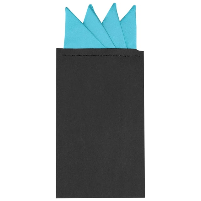 INSPIRE CHIC Men's Pocket Squares PreFolded Triangles On Card Suit Handkerchief Blue One Size