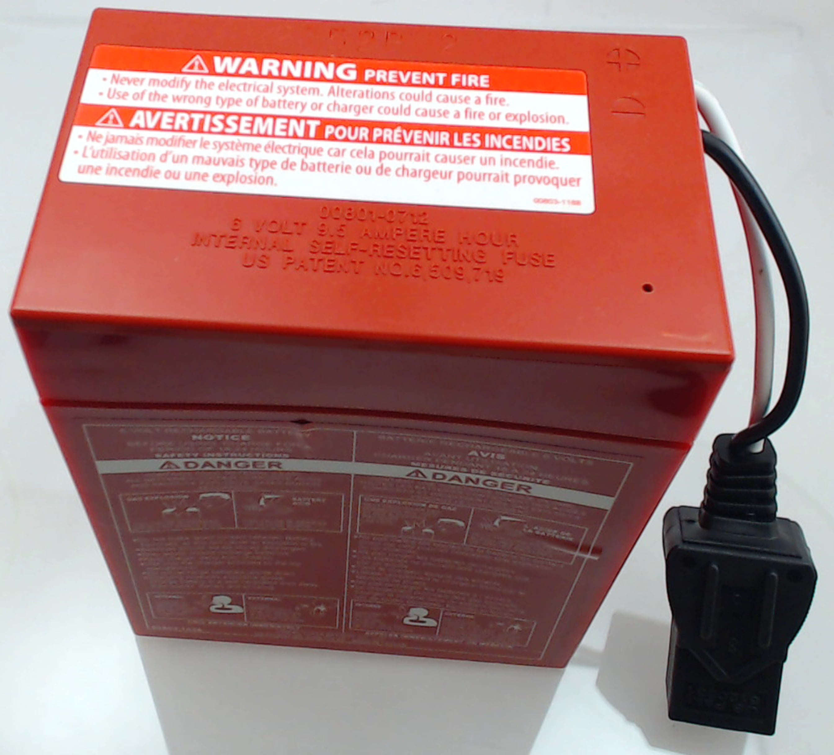 Power Wheels 6V Battery Red Type A 00801-0712 - KidsWheels