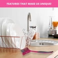 thumbnail image 5 of WBM 2 in 1 Dish Brush, Soft Long Handle and Durable Nylon Bristles, Kitchen Brushes, Pack of 3, 5 of 7