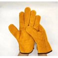 thumbnail image 2 of Men Work Gloves Soft Cowhide, Hunting Driving Welding Security Protection Mechanic Glove, 2 of 5