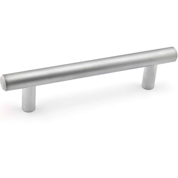 Industry 3 3/4-inch (96 mm) Center-to-Center Matte Chrome Cabinet and Drawer Bar Pull Handle for Kitchen, Bathroom, and Furniture (2 pack)