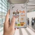 thumbnail image 4 of Trick or Treat Saint Bernard Funny Mummy Cosplay Pumpkin Candy Basket Travel Passport Wallet St Dog Lover PU Leather Passport Holder Cover - 12016, 4 of 5