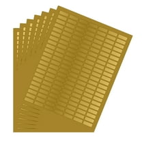 Metallic Labels Printable Sticker for Injket Printers in Metallic Gold, Small Printing Labels 1 inch x 0.375 inch for Laser Printers with Template Included - 1078 Pack