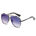thumbnail image 2 of 5 uds gafas de sol Steampunk para hombres polarizadas doble puente Retro gafas de sol redondas gruesas-marco de Metal de diseñador para mujeres y hombres, 2 of 5