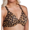 thumbnail image 1 of Women's Leading Lady 5415 Full Figure Front Close Racerback Bra (Animal 38DDD), 1 of 1