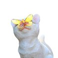 thumbnail image 2 of Adornos de jardín Hugtrwg gato de resina Solar Blanco lechoso, 2 of 6