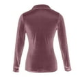 thumbnail image 4 of AOOCHASLIY Tops Clothes Fashion Women's Winter Velvet Long Sleeve Button Pocket Casual Shirt Top, 4 of 4