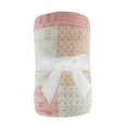 thumbnail image 3 of LR Home Light Pink Patchwork Quilt Cotton Throw Blanket, 50" x 70", 3 of 9