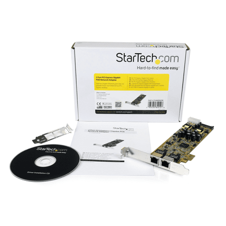 StarTech ST2000PEXPSE Dual Port Gigabit Ethernet PCIe PoE+ Network Card Adapter