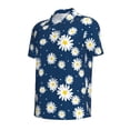 thumbnail image 2 of Rocae Daisies Flowers for Men's Short Sleeve Polo Shirt, Quick Drying Performance Moisture Wicking Sports Men's Golf Shirt Small, 2 of 9