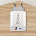 thumbnail image 1 of Cargador PD Cargadores de pared Adaptador rápido USB para el hogar para iPhone (enchufe de la UE de 18 W), 1 of 4
