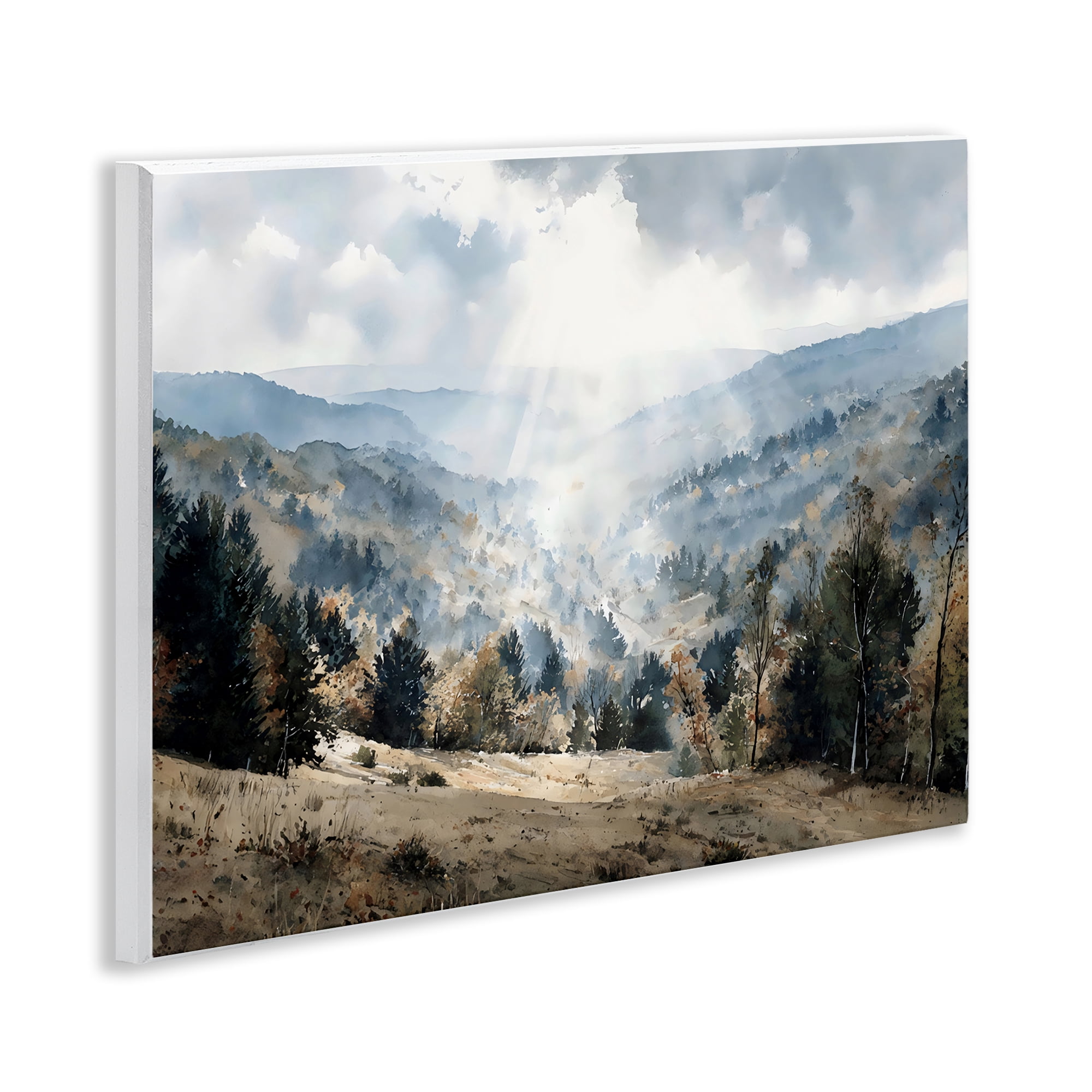 Stupell Industries Sunlit Fall Valley Beams Wall Plaque Art, design by Franklyn Gregory