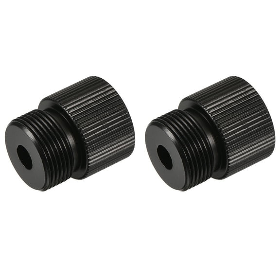 Microphone Stand Adapter 5/8-27 Male to 1/4-20 Female Screw Thread Adapter for Microphone Tripod Stand Black 2 Pcs