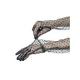 thumbnail image 4 of INSPIRE CHIC Women's Polka Dot Mesh Gloves Lace Tulle Extra Long Evening Glove 1 Pair One Size Black, 4 of 6