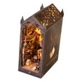 thumbnail image 4 of Kit de rincón de libros para armar, kit de casa en miniatura para armar para adultos y niños, decoración única para insertar, librería, rompecabezas,, 4 of 9