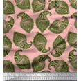 thumbnail image 1 of Soimoi Pink Cotton Jersey Fabric Green Paisley Print Fabric by the Yard 58 Inch Wide, 1 of 1