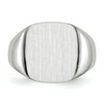 thumbnail image 4 of 14k White Gold 12.5x13.5mm Open Back Men's Signet Ring Size 10, 4 of 5