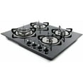 thumbnail image 5 of 4-Burner Built-In Gas Cooktop with Tempered Glass – NG/LPG Compatible, 23.2" x 20" Gas Hob Stovetop, 5 of 9