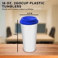 thumbnail image 5 of 16 oz. 2GoCup Plastic Tumblers - 10 pack - Blue, 5 of 5