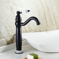thumbnail image 4 of Lavabo de estilo europeo antiguo de cobre con agua caliente y fría, lavabo de encimera, lavabo de baño retro de un solo orificio, grifo giratorio, 4 of 5
