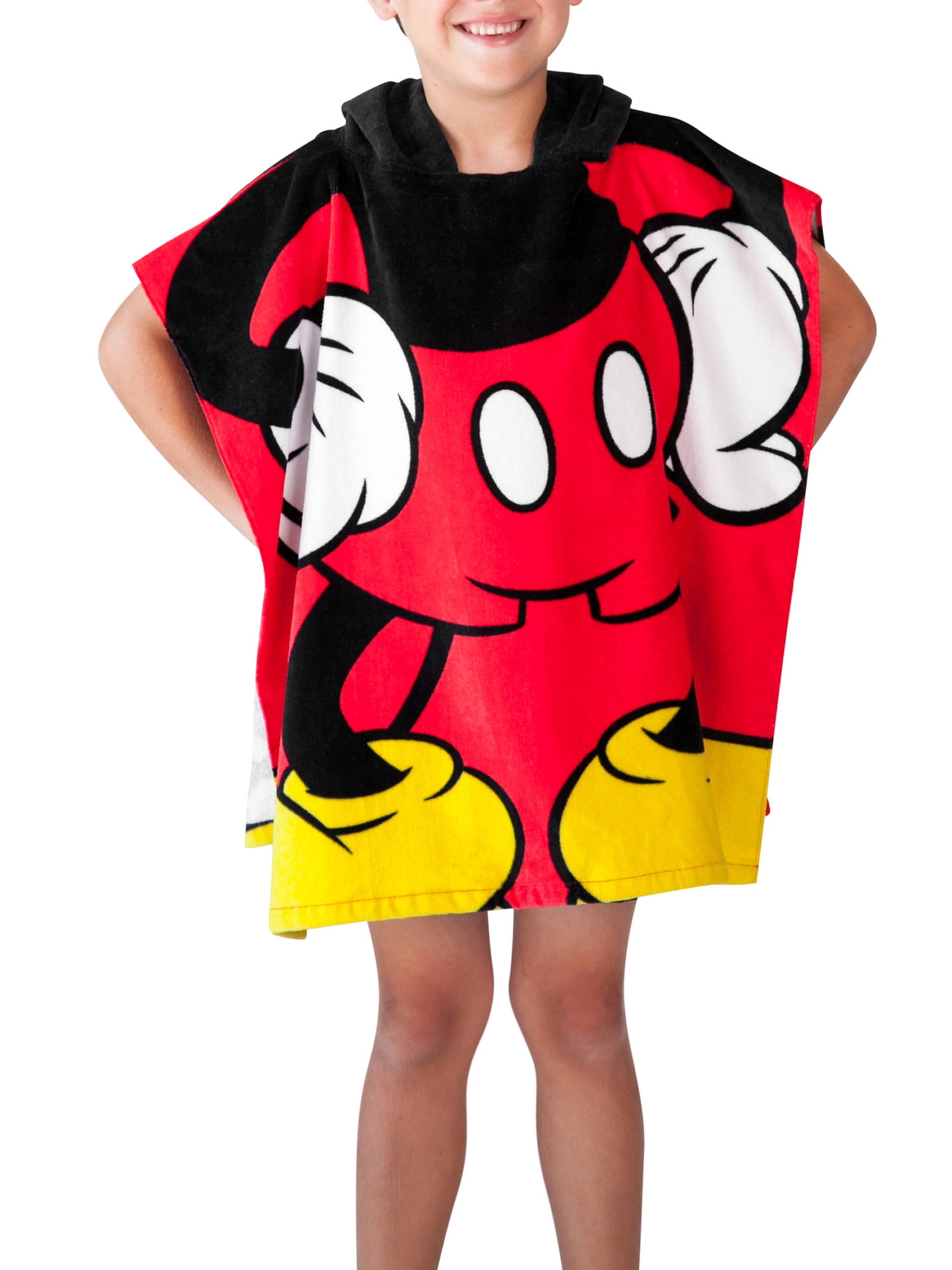Mickey Mouse Disney Official Kids Hooded Graphic Poncho Swimming Towel 3-4 Years 